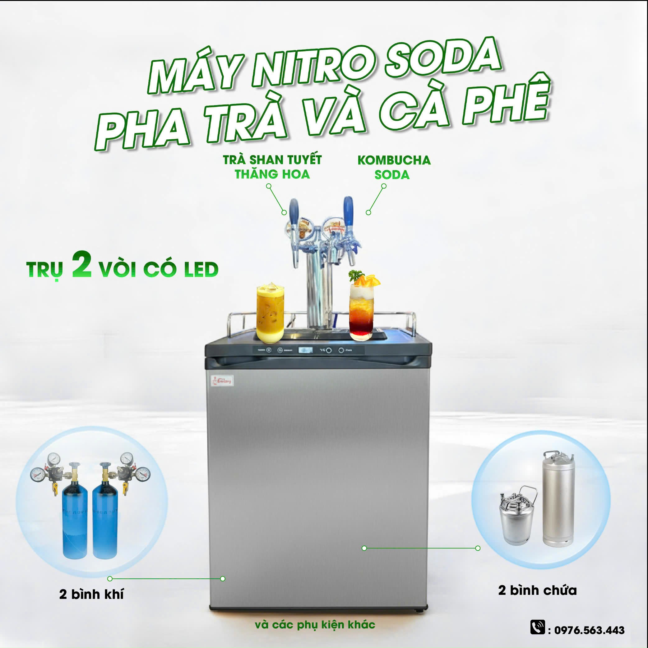 Máy Nitro Soda 2 Vòi