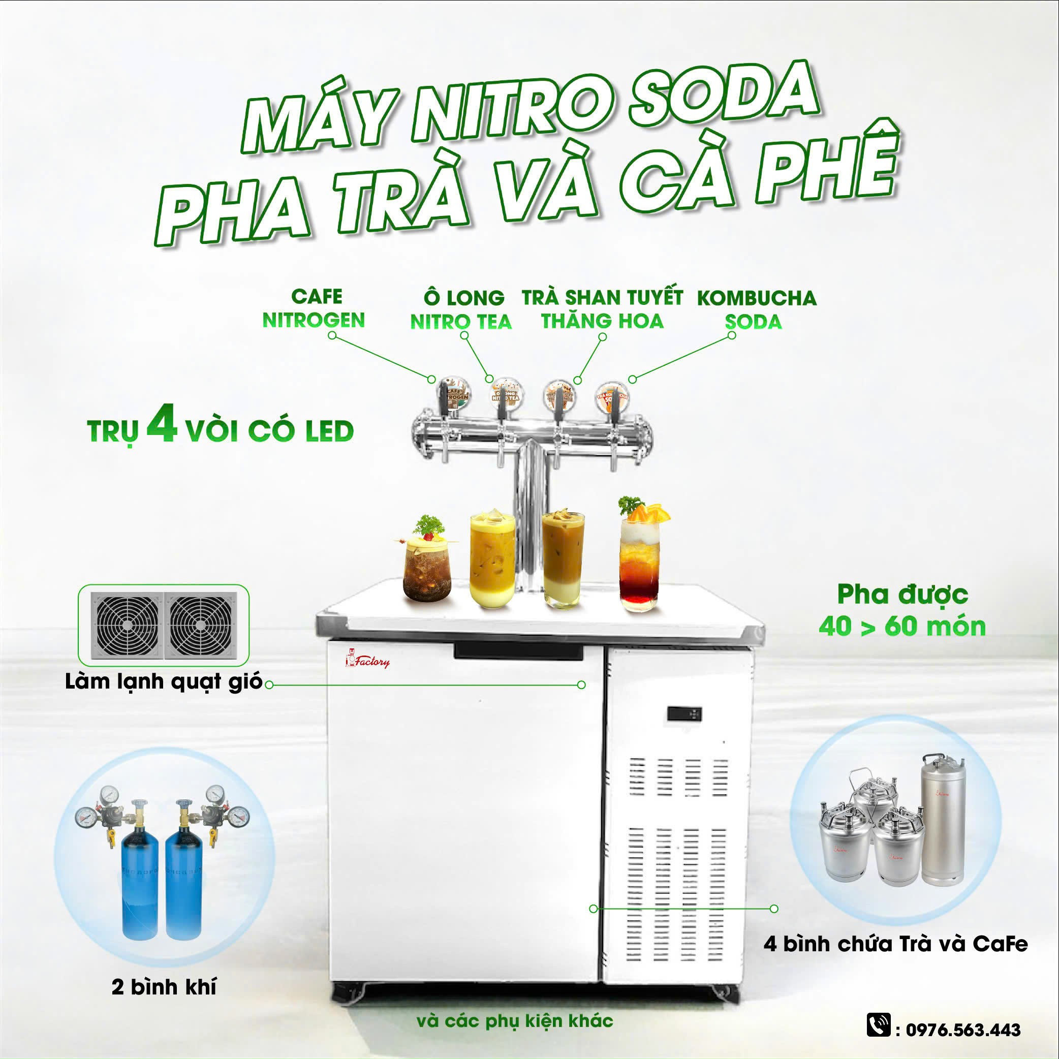 Máy Nitro Soda 4 Vòi
